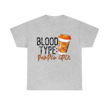 Load image into Gallery viewer, Blood Type Pumpkin Spice Fall Tee
