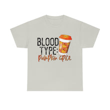 Load image into Gallery viewer, Blood Type Pumpkin Spice Fall Tee
