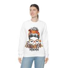 Load image into Gallery viewer, One Thankful Mama Fall Crewneck Sweatshirt
