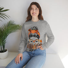 Load image into Gallery viewer, One Thankful Mama Fall Crewneck Sweatshirt
