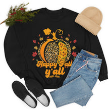 Load image into Gallery viewer, Happy Fall Y&#39;all  Crewneck Sweatshirt
