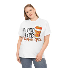 Load image into Gallery viewer, Blood Type Pumpkin Spice Fall Tee
