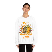 Load image into Gallery viewer, Happy Fall Y&#39;all  Crewneck Sweatshirt
