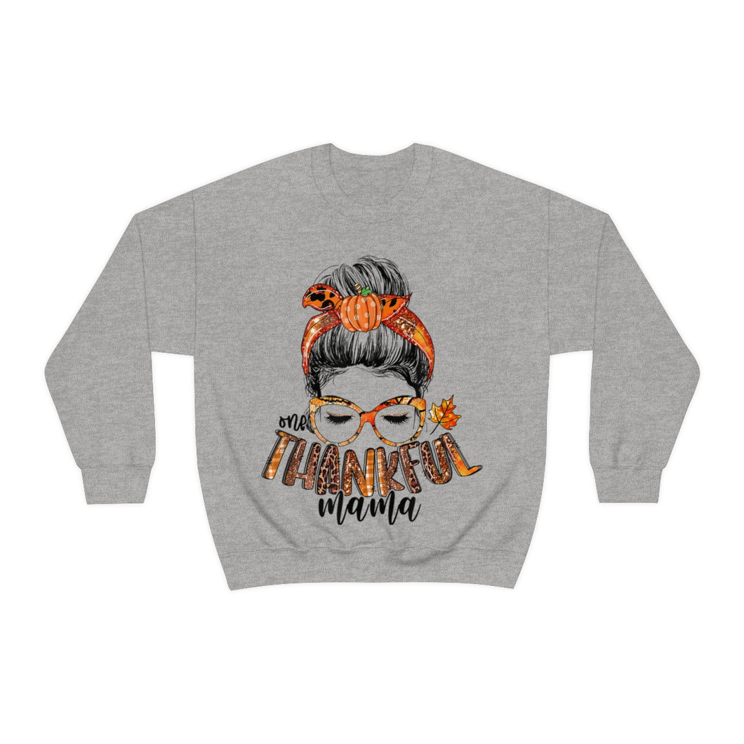 One Thankful Mama Fall Crewneck Sweatshirt