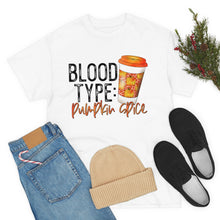 Load image into Gallery viewer, Blood Type Pumpkin Spice Fall Tee
