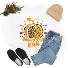 Load image into Gallery viewer, Happy Fall Y&#39;all  Crewneck Sweatshirt
