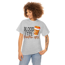 Load image into Gallery viewer, Blood Type Pumpkin Spice Fall Tee
