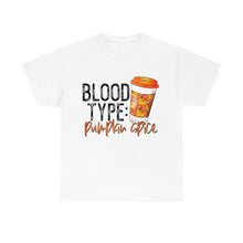 Load image into Gallery viewer, Blood Type Pumpkin Spice Fall Tee
