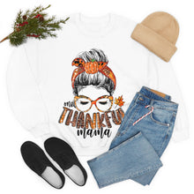 Load image into Gallery viewer, One Thankful Mama Fall Crewneck Sweatshirt
